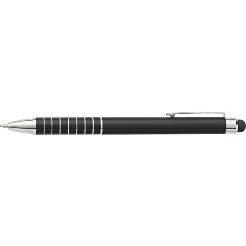 Kugelschreiber Aus Metall Oliver , schwarz, Aluminium, Kautschuk, 12,50cm (Höhe), Bild 4