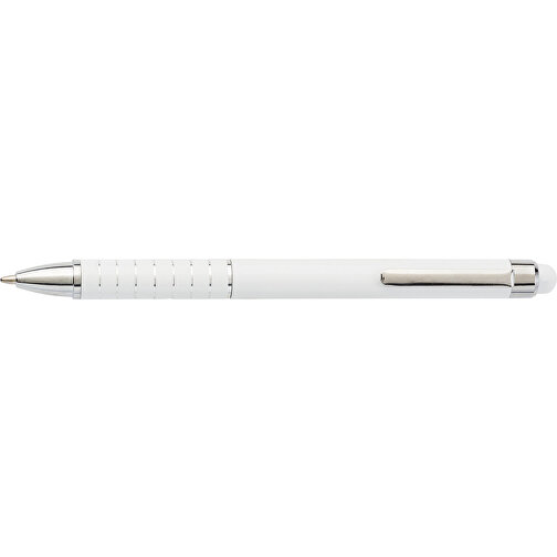 Kugelschreiber Aus Metall Oliver , weiss, Aluminium, Kautschuk, 12,50cm (Höhe), Bild 3