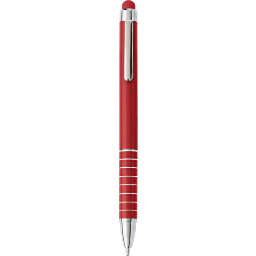 Kugelschreiber Aus Metall Oliver , rot, Aluminium, Kautschuk, 12,50cm (Höhe), Bild 1