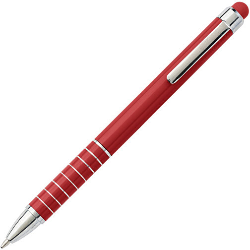 Kugelschreiber Aus Metall Oliver , rot, Aluminium, Kautschuk, 12,50cm (Höhe), Bild 2