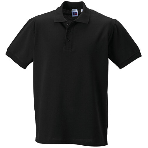 Pima Cotton Poloshirt , Russell, schwarz, 100 % Cotton, XS, , Bild 1