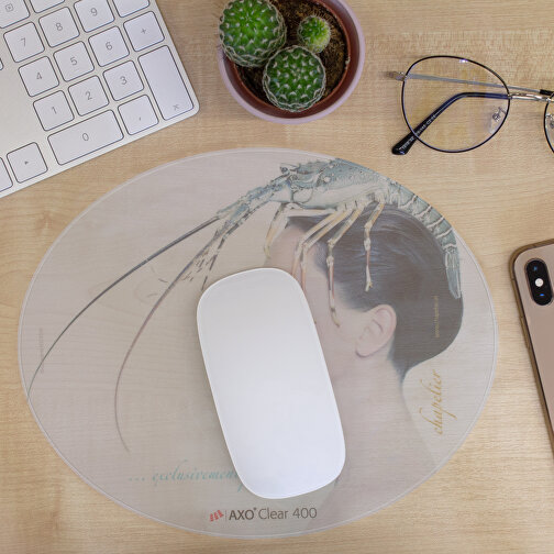 AXOPAD® Mousepad AXOClear 400, 24 x 19,5 cm, owalna, grubosc 0,9 mm, Obraz 1