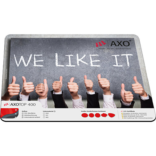 AXOPAD® Desk pad AXOTop 500, 42 x 29,7 cm rettangolare, 1 mm di spessore, Immagine 1