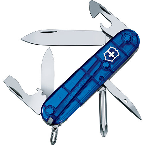 Victorinox Schweizer Messer 'Tinker' , Victorinox, transparent blau, hochlegierter, rostfreier Stahl, 9,10cm (Länge), Bild 2