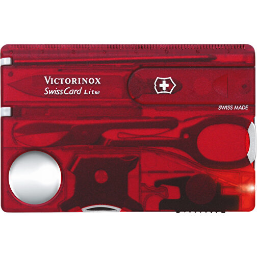Victorinox Swiss Card 'Lite' , Victorinox, rot transparent, Kunststoff matt, 8,20cm x 0,45cm x 5,40cm (Länge x Höhe x Breite), Bild 1