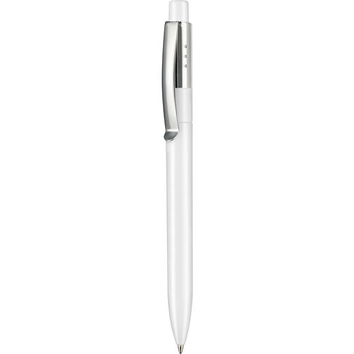 Kugelschreiber ELEGANCE , Ritter-Pen, weiß, ABS, Metall, 14,40cm (Länge), Bild 1