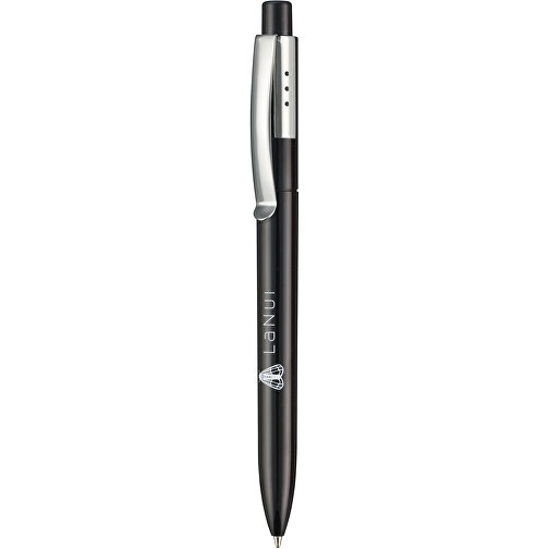 Kugelschreiber ELEGANCE , Ritter-Pen, schwarz, ABS, Metall, 14,40cm (Länge), Bild 1