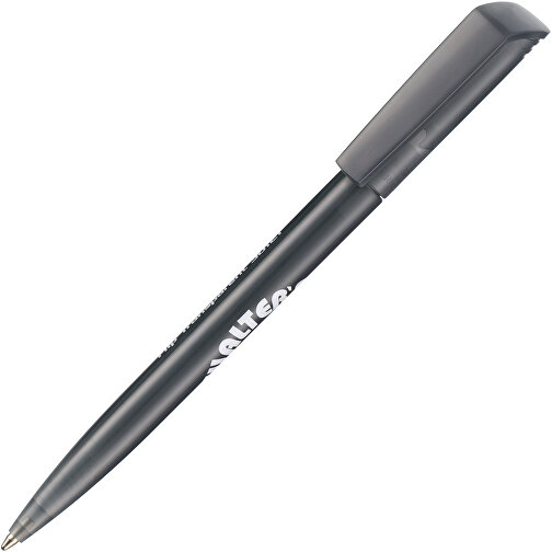 Kugelschreiber FLIP TRANSPARENT , Ritter-Pen, topaz-grau, ABS-Kunststoff, 14,00cm (Länge), Bild 2