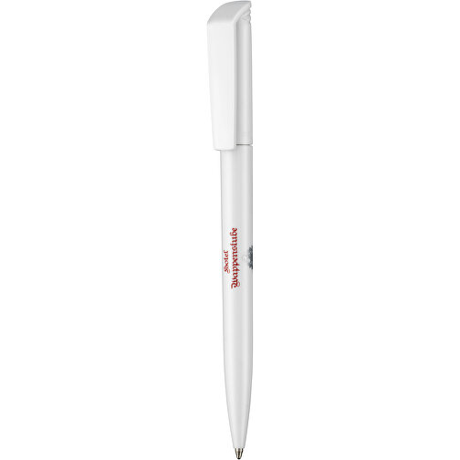 Kugelschreiber FLIP , Ritter-Pen, weiß, ABS-Kunststoff, 14,00cm (Länge), Bild 1