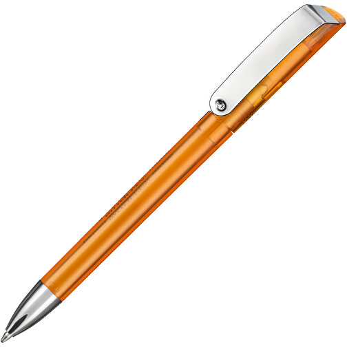 Kugelschreiber GLOSSY TRANSPARENT , Ritter-Pen, orange-trasparent, ABS-Kunststoff, 14,20cm (Länge), Bild 2