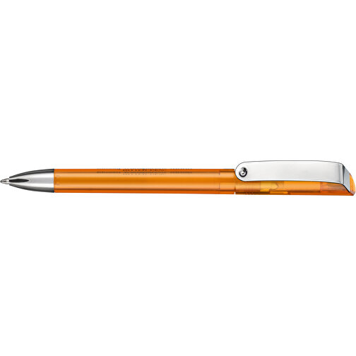 Kugelschreiber GLOSSY TRANSPARENT , Ritter-Pen, orange-trasparent, ABS-Kunststoff, 14,20cm (Länge), Bild 3