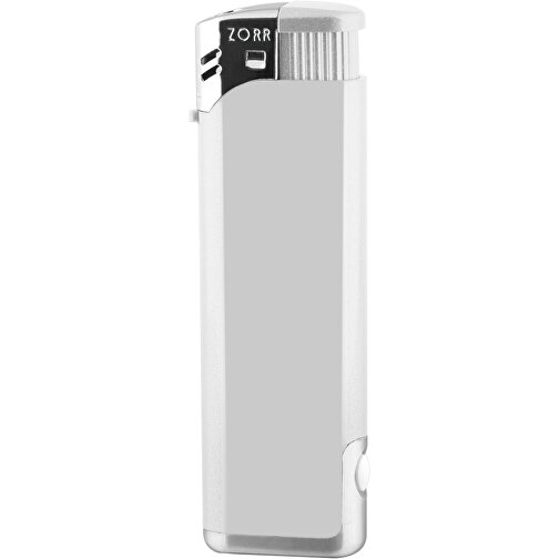 ZORR  LED Piezo Feuerzeug , weiß, Kunststoff, 8,10cm x 1,10cm x 2,40cm (Länge x Höhe x Breite), Bild 1