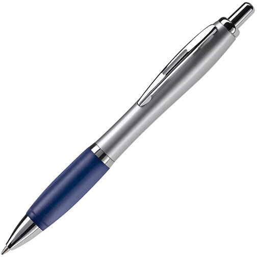 Kugelschreiber Hawaï Silver , silber / blau, ABS & Metall, 14,00cm (Länge), Bild 2