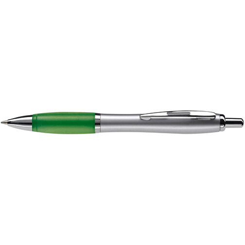 Kugelschreiber Hawaï Silver , silber / grün, ABS & Metall, 14,00cm (Länge), Bild 3