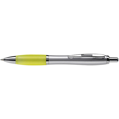 Kugelschreiber Hawaï Silver , silber / gelb, ABS & Metall, 14,00cm (Länge), Bild 3