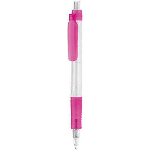 Kugelschreiber Vegetal Pen Clear Transparent , mattrosa, PLA, 13,70cm (Länge), Bild 1