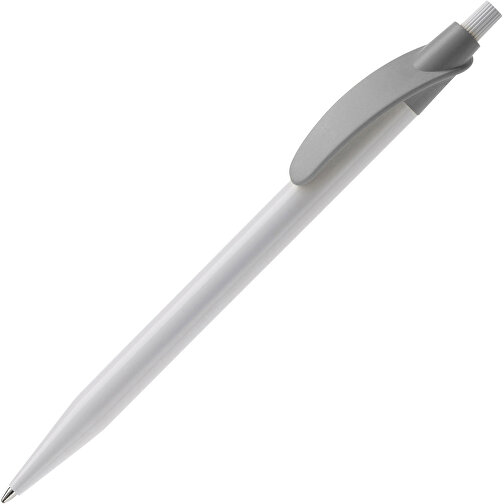 Kugelschreiber Cosmo Hardcolour , weiß / silber, ABS, 14,50cm (Länge), Bild 2