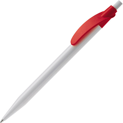 Kugelschreiber Cosmo Hardcolour , weiß / rot, ABS, 14,50cm (Länge), Bild 2