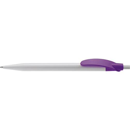 Kugelschreiber Cosmo Hardcolour , weiß / purple, ABS, 14,50cm (Länge), Bild 3