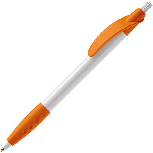 Kugelschreiber Cosmo Grip HC , weiß / orange, ABS, 14,50cm (Länge), Bild 2