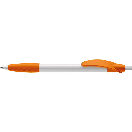 Kugelschreiber Cosmo Grip HC , weiß / orange, ABS, 14,50cm (Länge), Bild 3
