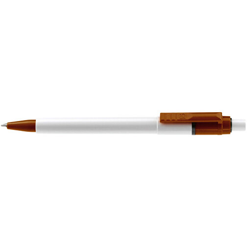 Kugelschreiber Baron Colour Hardcolour , weiß / weinrot, ABS, 13,30cm (Länge), Bild 3