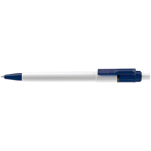 Kugelschreiber Baron Colour Hardcolour , weiß / dunkelblau, ABS, 13,30cm (Länge), Bild 3