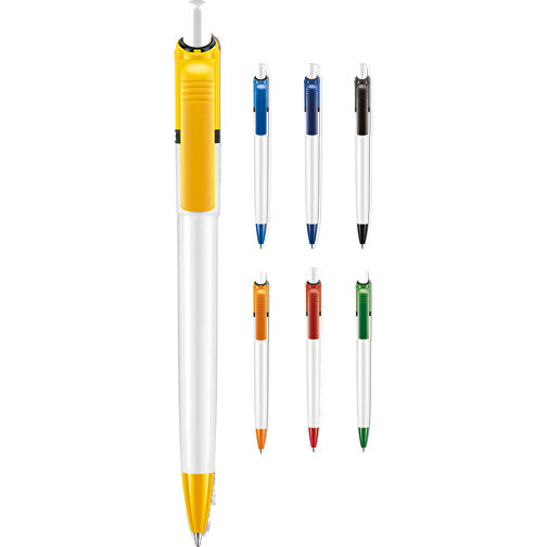 Kugelschreiber Ducal Colour Hardcolour , weiß / schwarz, ABS, 13,80cm (Länge), Bild 4