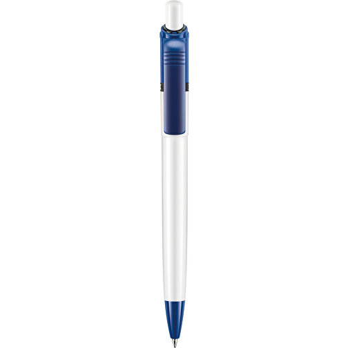 Kugelschreiber Ducal Colour Hardcolour , weiß / dunkelblau, ABS, 13,80cm (Länge), Bild 1