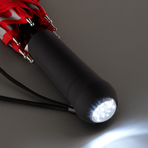 AC-Stockschirm Safebrella® LED , Fare, rot, 100% Polyester-Pongee, , Bild 3