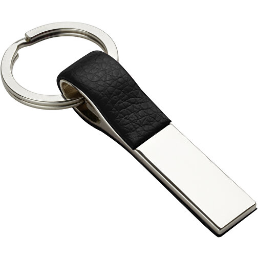Schlüsselanhänger RE98-FAIRHOPE , Re98, schwarz, Kunstleder, Metall, 9,00cm x 1,20cm x 3,30cm (Länge x Höhe x Breite), Bild 1