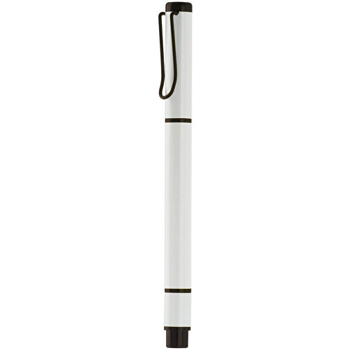 Kugelschreiber Mit Textmarker 2in1 , weiß, Metall, 13,80cm (Länge), Bild 1