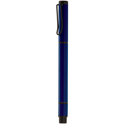 Kugelschreiber Mit Textmarker 2in1 , dunkelblau, Metall, 13,80cm (Länge), Bild 1