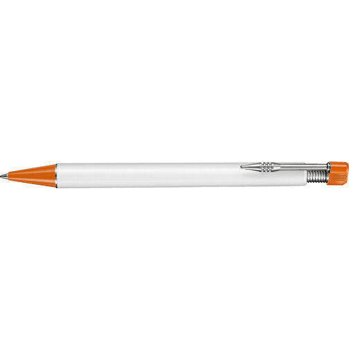 Kugelschreiber EMPIRE , Ritter-Pen, orange/weiß, ABS-Kunststoff, 14,50cm (Länge), Bild 3