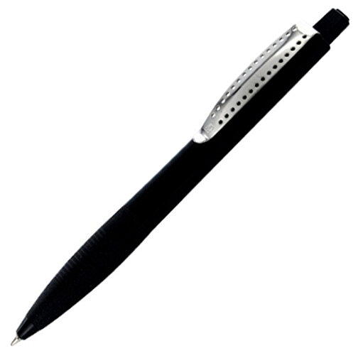 Kugelschreiber CLUB , Ritter-Pen, schwarz, ABS-Kunststoff, 14,20cm (Länge), Bild 2