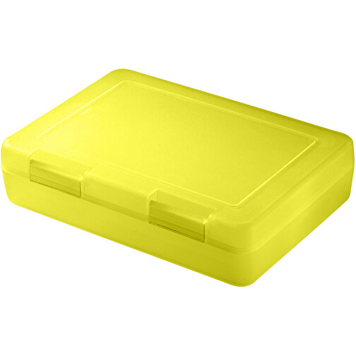 Vorratsdose 'Snack-Box' , trend-gelb PP, Kunststoff, 18,00cm x 4,20cm x 12,50cm (Länge x Höhe x Breite), Bild 1