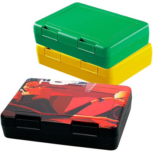 Vorratsdose 'Snack-Box' , trend-gelb PP, Kunststoff, 18,00cm x 4,20cm x 12,50cm (Länge x Höhe x Breite), Bild 2