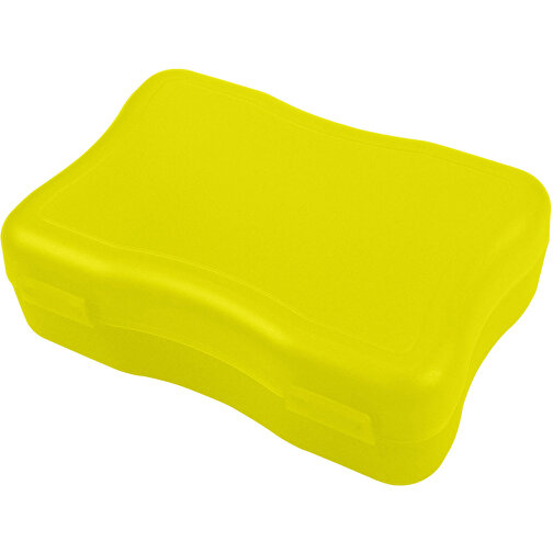 Brotzeitdose 'Wave', Klein , trend-gelb PP, Kunststoff, 14,70cm x 4,00cm x 10,00cm (Länge x Höhe x Breite), Bild 1