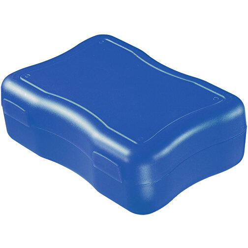 Brotzeitdose 'Wave', Gross , standard-blau PP, Kunststoff, 17,80cm x 6,00cm x 12,20cm (Länge x Höhe x Breite), Bild 1