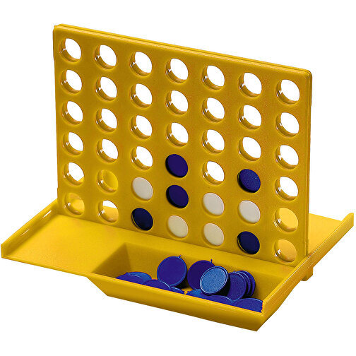 Denkspiel 'Gewinn Mit 4' , standard-gelb, Kunststoff, 12,90cm x 10,50cm x 9,50cm (Länge x Höhe x Breite), Bild 1