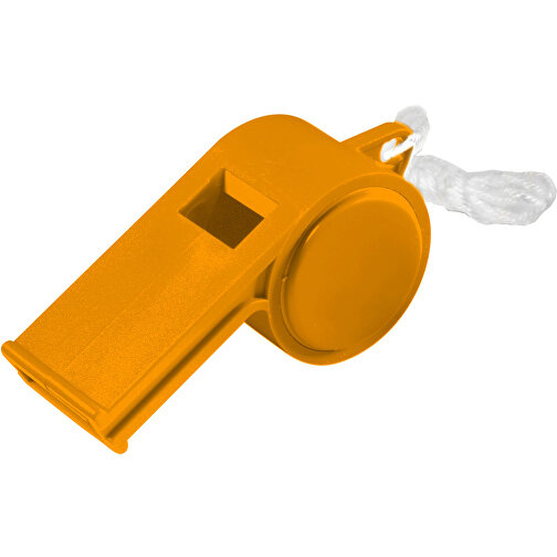Trillerpfeife 'Sport', Mit Kordel, Uni-colour , standard-orange, Kunststoff, 5,70cm x 2,50cm x 2,00cm (Länge x Höhe x Breite), Bild 1