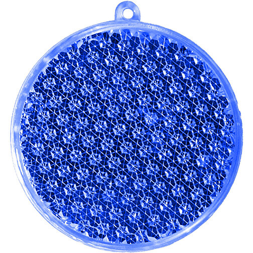 Reflektor 'Rund' , transparent-blau, Kunststoff, 0,70cm (Höhe), Bild 1