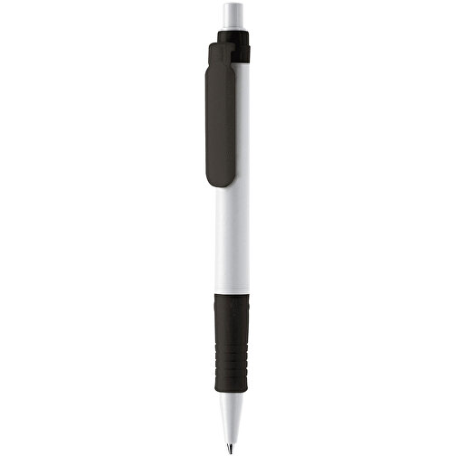 Kugelschreiber Vegetal Pen Hardcolour , weiß / schwarz, PLA, 13,70cm (Länge), Bild 1