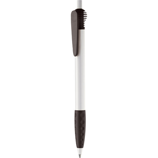 Kugelschreiber Cosmo Grip HC , weiß / schwarz, ABS, 14,70cm (Länge), Bild 1