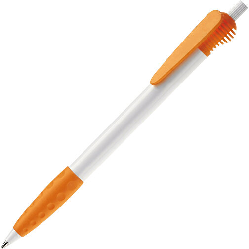 Kugelschreiber Cosmo Grip HC , weiß / orange, ABS, 14,70cm (Länge), Bild 2
