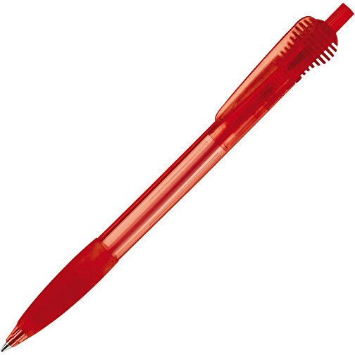 Kugelschreiber Cosmo Grip Transparent , transparent rot, ABS, 14,70cm (Länge), Bild 2
