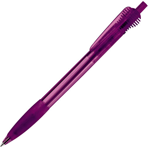 Kugelschreiber Cosmo Grip Transparent , transparent violett, ABS, 14,70cm (Länge), Bild 2