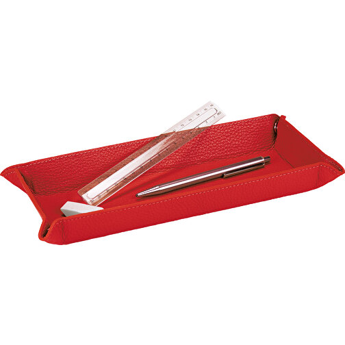Stiftschale , rot, Donato Rindleder, 25,50cm x 3,00cm x 11,00cm (Länge x Höhe x Breite), Bild 1