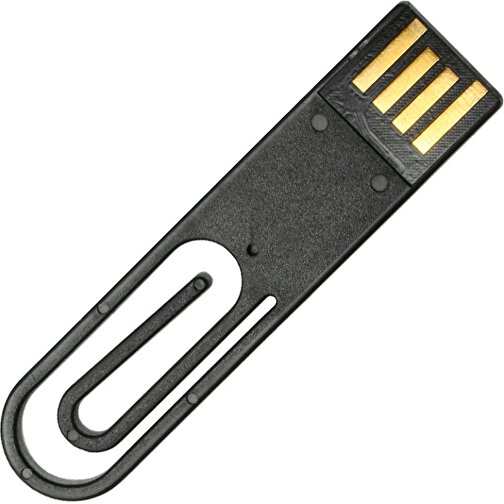 USB-Stick CLIP IT! 32 GB , Promo Effects MB , schwarz MB , 32 GB , Kunststoff MB , 3 - 10 MB/s MB , 5,30cm x 1,28cm (Länge x Breite), Bild 1