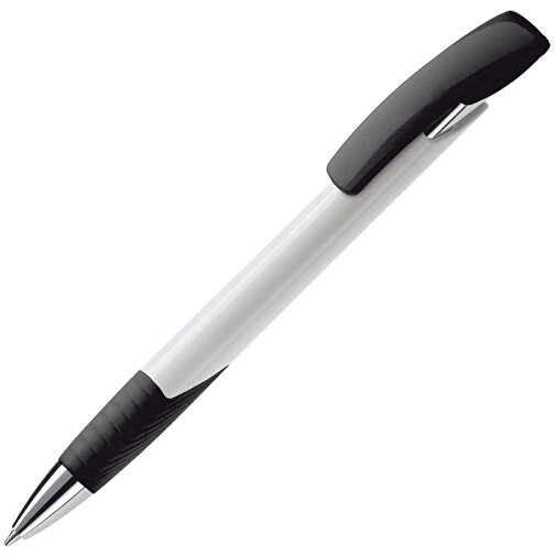 Kugelschreiber Zorro Hardcolour , weiss / schwarz, ABS & Metall, 14,50cm (Länge), Bild 2
